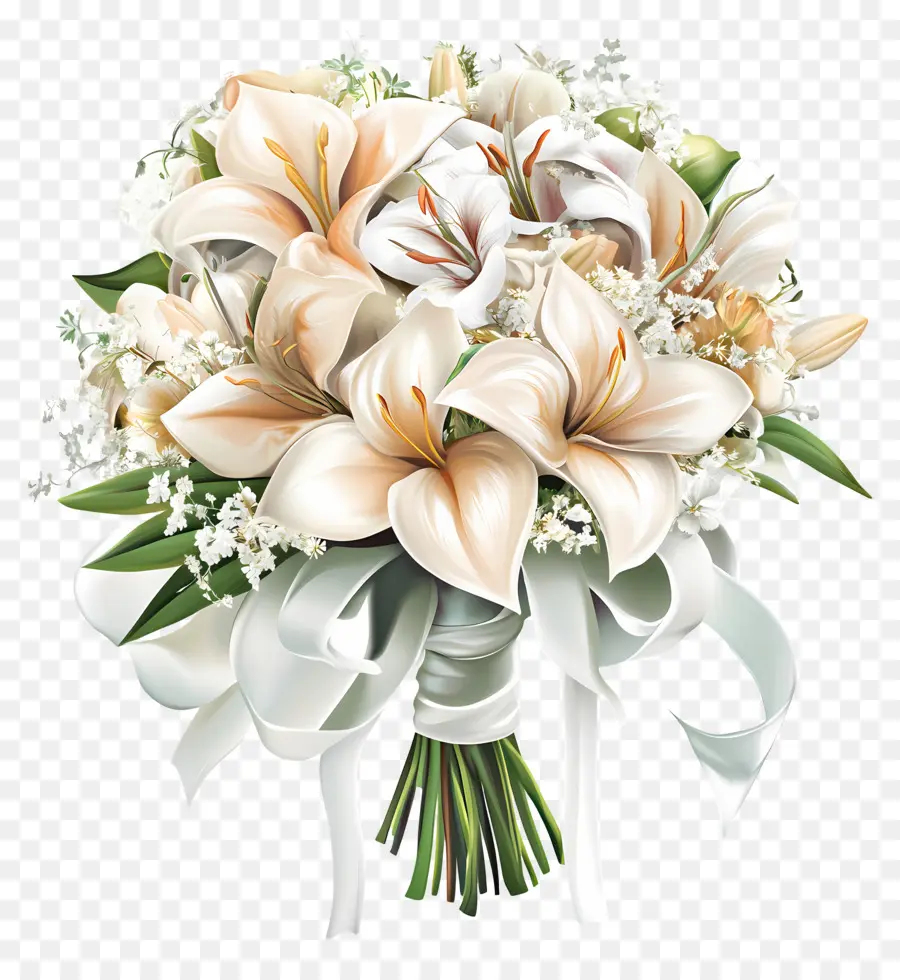 Bouquet De Mariée，Bouquet De Lys PNG