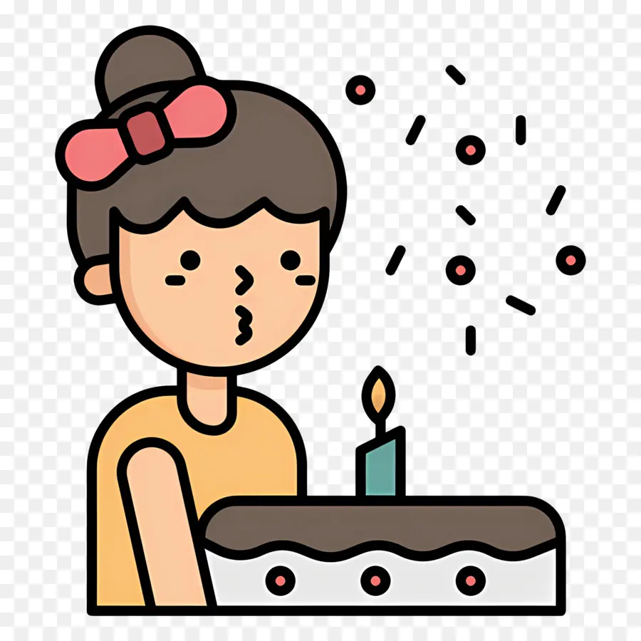 Gâteau D'anniversaire，Fille PNG