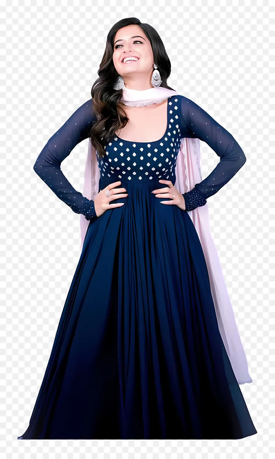 Ashika Ranganath，Robe Bleue PNG