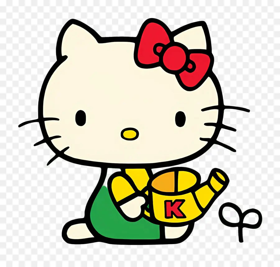 Bonjour Kitty，Hello Kitty Avec Arrosoir PNG