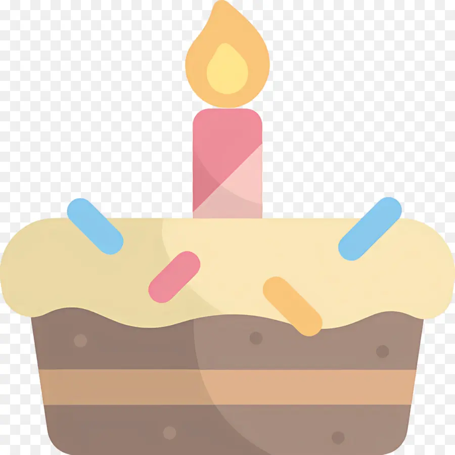 Gâteau D'anniversaire，Bougie PNG