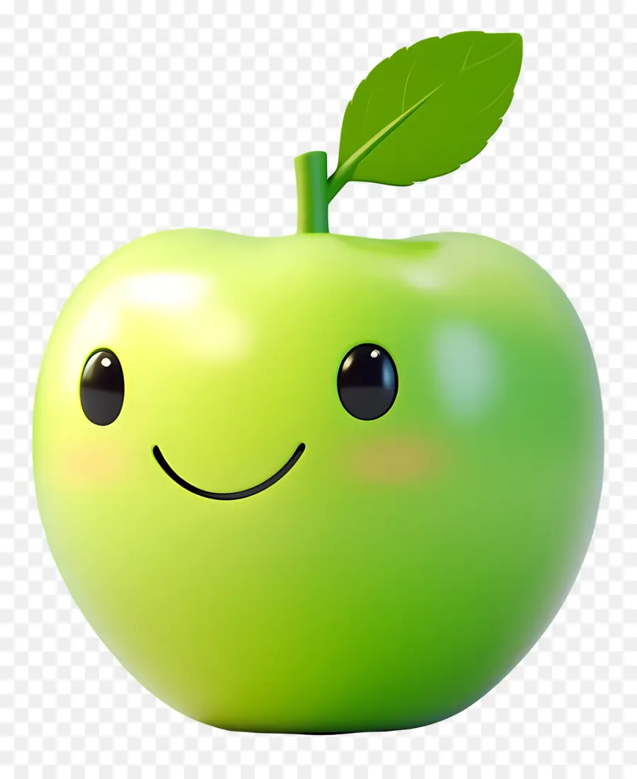 Pomme Verte，Souriant PNG