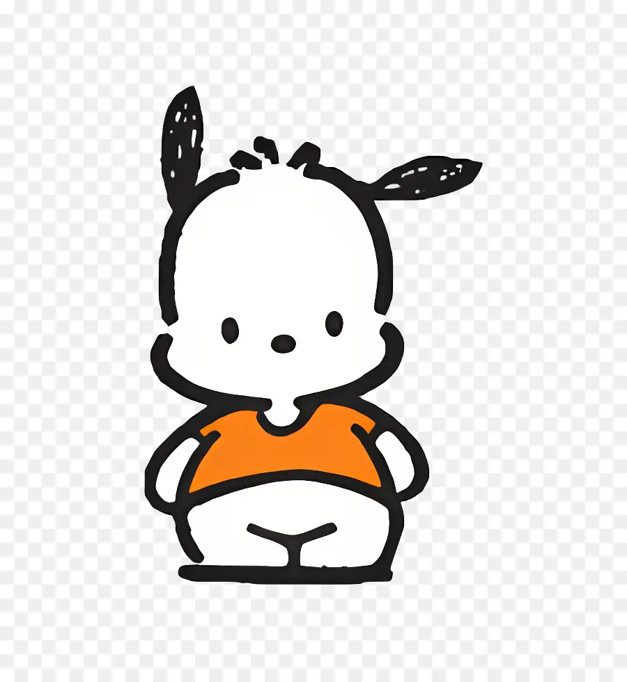 Pochacco，Chien En Chemise Orange PNG