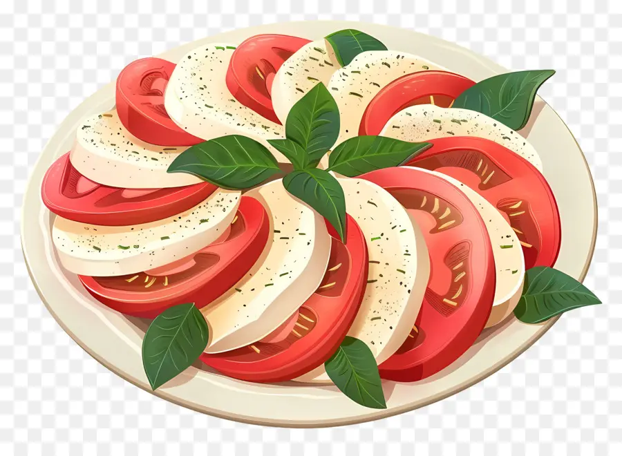 Salade Caprese，Plaque PNG