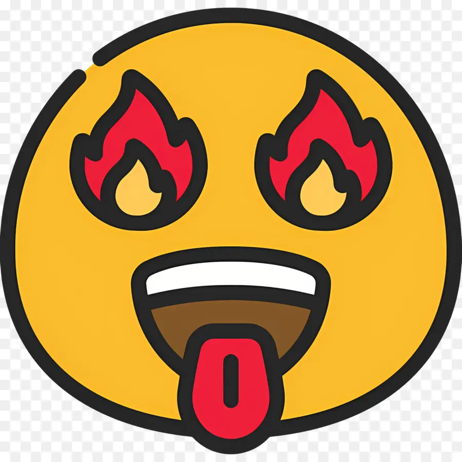 Emoji De Feu，Yeux De Flamme PNG