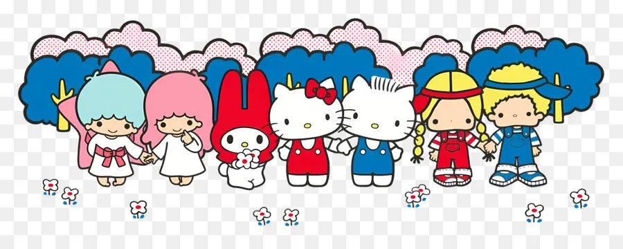 Bonjour Kitty，Personnages De Dessins Animés Mignons PNG