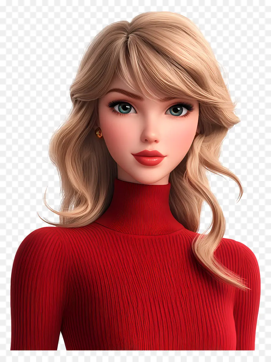 Taylor Swift，Femme Blonde Animée PNG