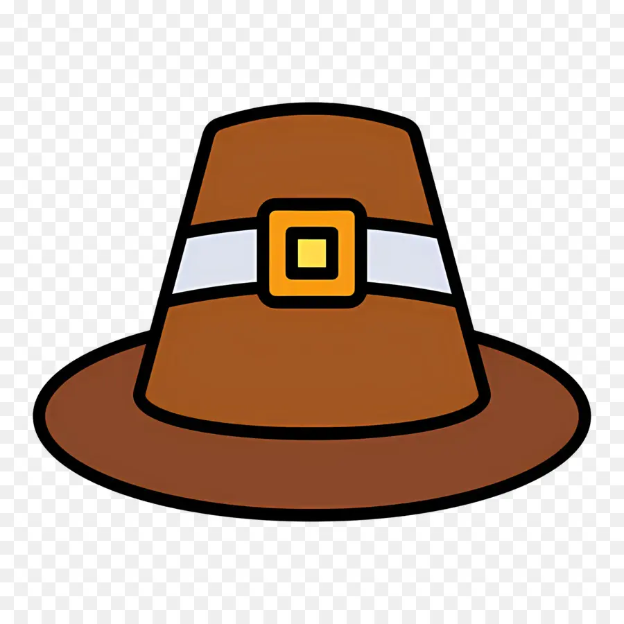 Chapeau De Thanksgiving，Chapeau De Pèlerin Orange PNG