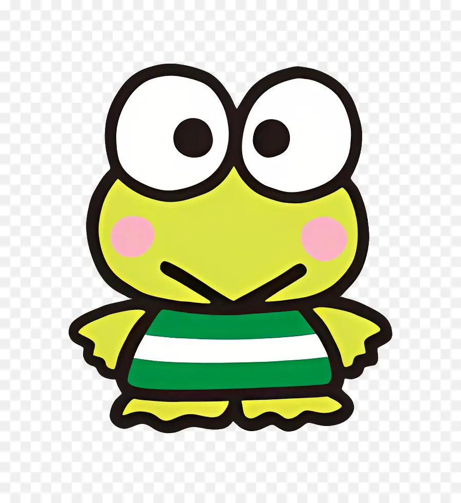 Keroppi，Grenouille Verte En Chemise Rouge PNG