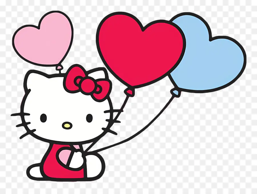 Bonjour Kitty，Des Ballons PNG