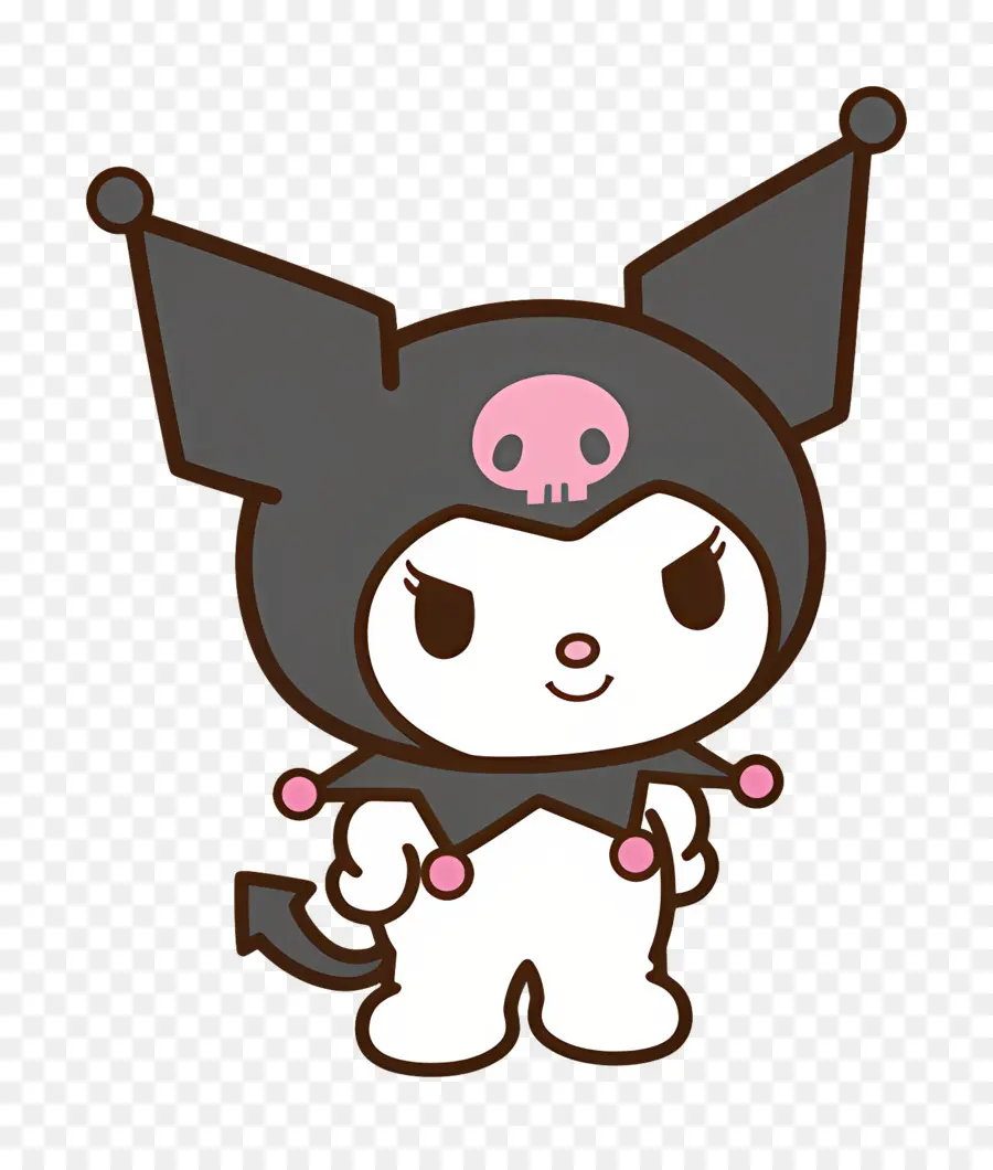 Kuromi，Personnage De Dessin Animé Au Look Espiègle PNG