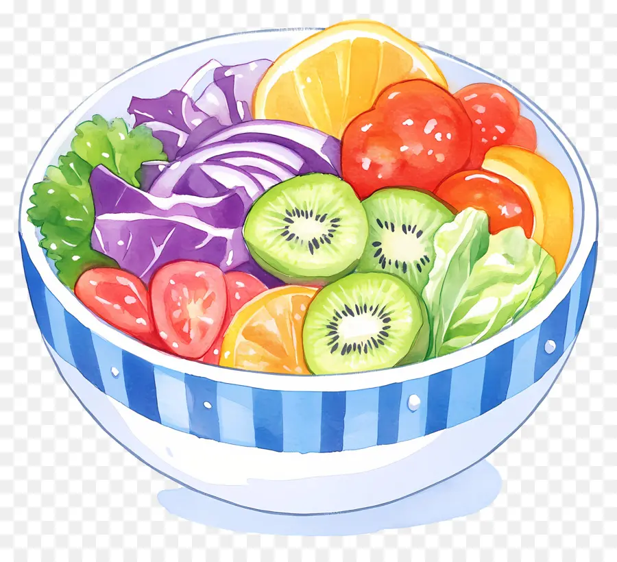 Fruits Et Légumes，Bol De Légumes Et De Fruits Colorés PNG