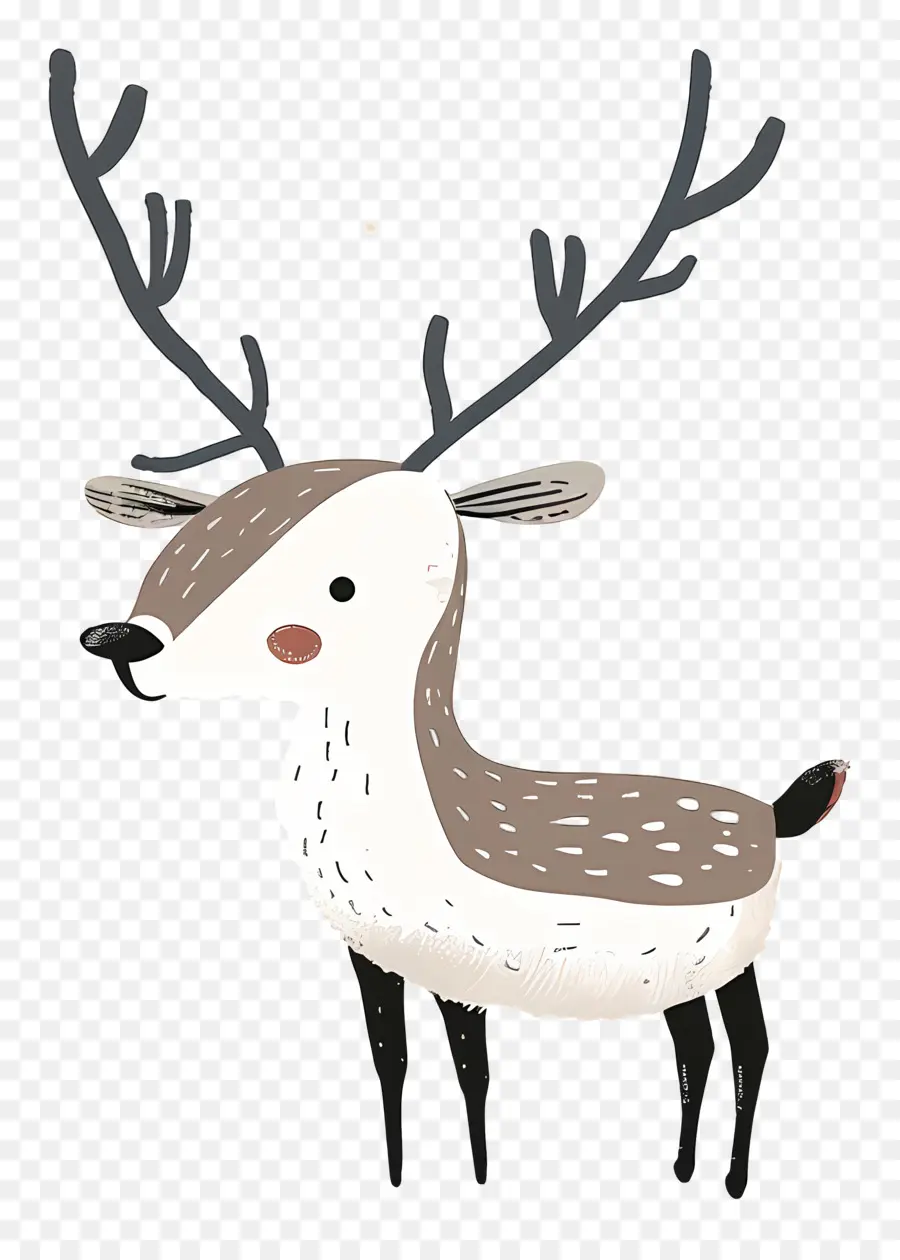 Cerf De Noël，Cerf De Dessin Animé PNG