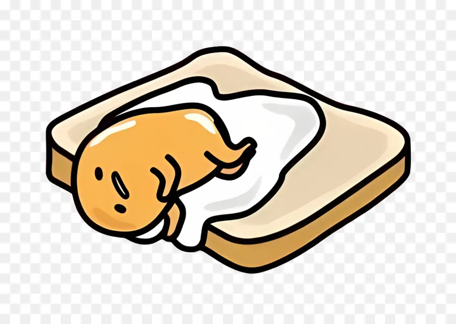 Gudetama，Œuf Paresseux Sur Du Pain Grillé PNG