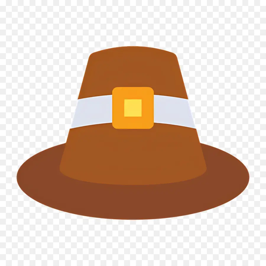 Chapeau De Thanksgiving，Chapeau De Pèlerin Orange PNG