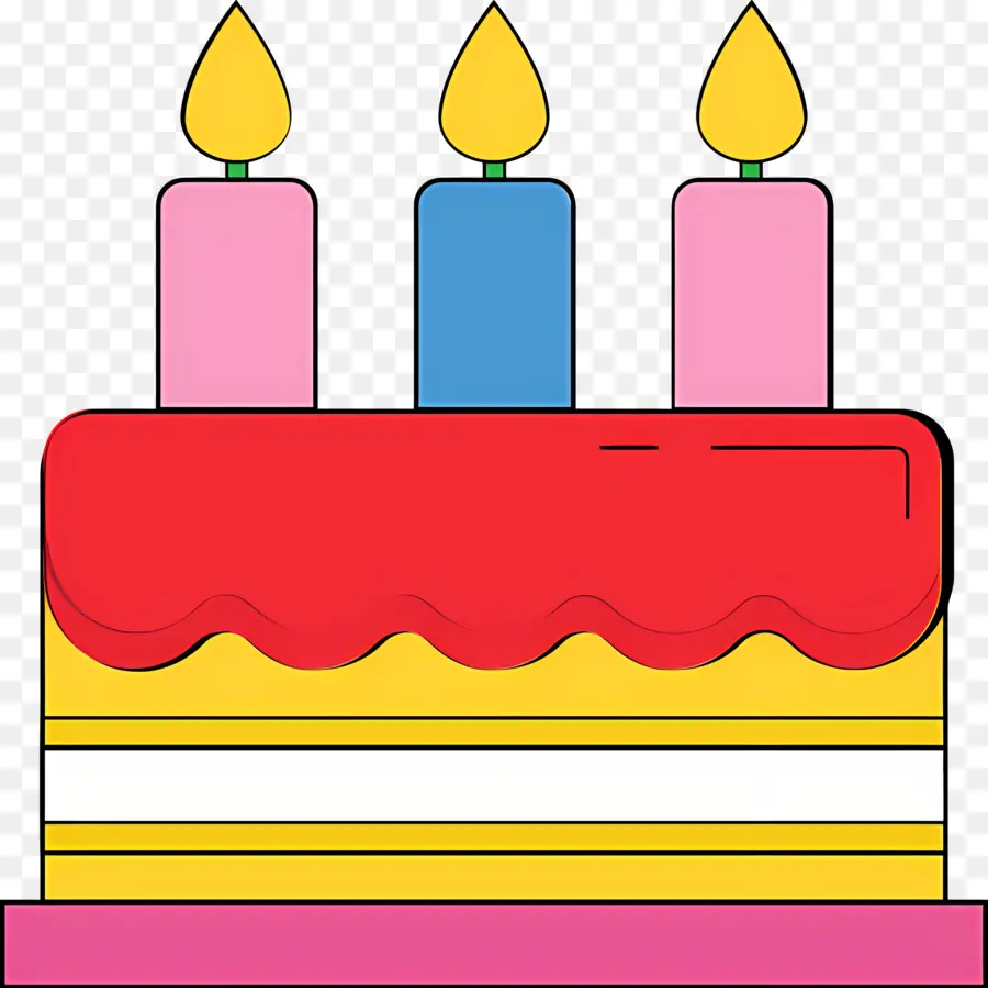 Gâteau D'anniversaire，Gâteau Coloré PNG