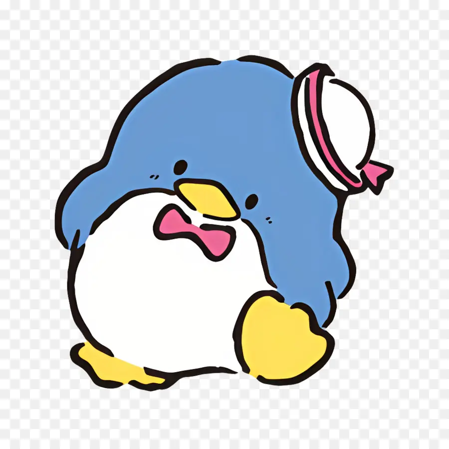 Tuxedosam，Pingouin Bleu Avec Noeud Papillon PNG