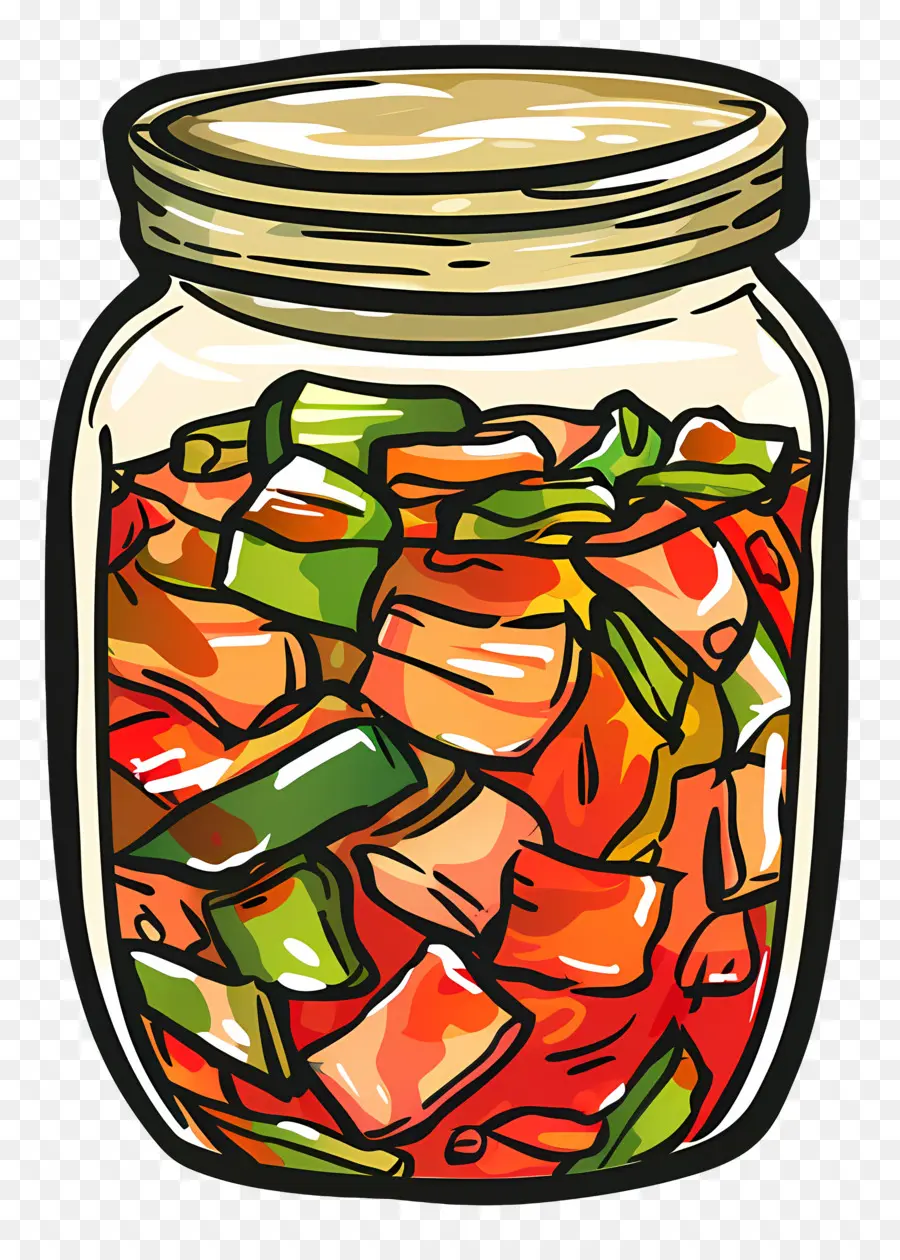 Pot De Kimchi，Légumes Marinés En Pot PNG