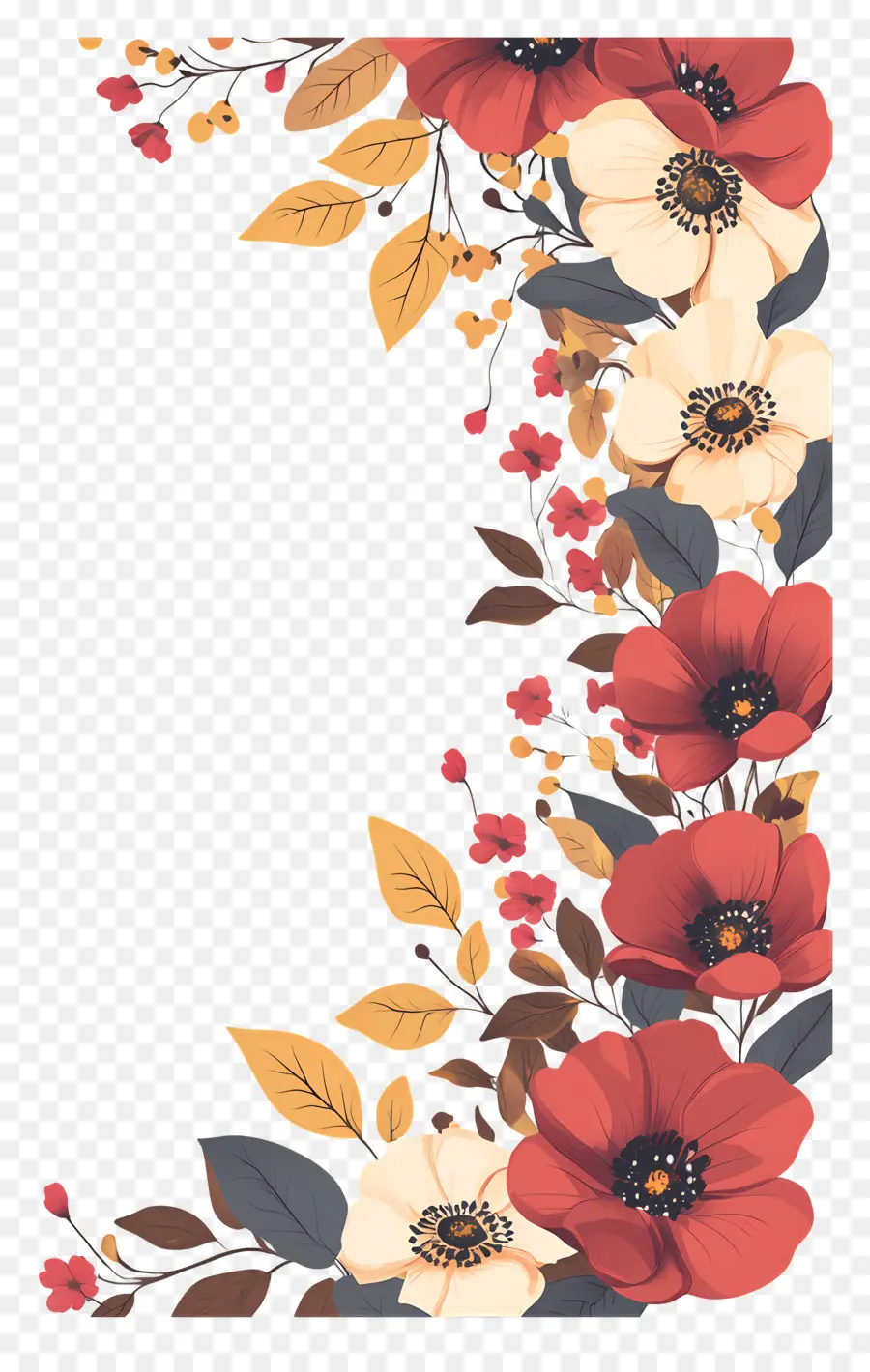 Bordure Florale，Composition Florale PNG