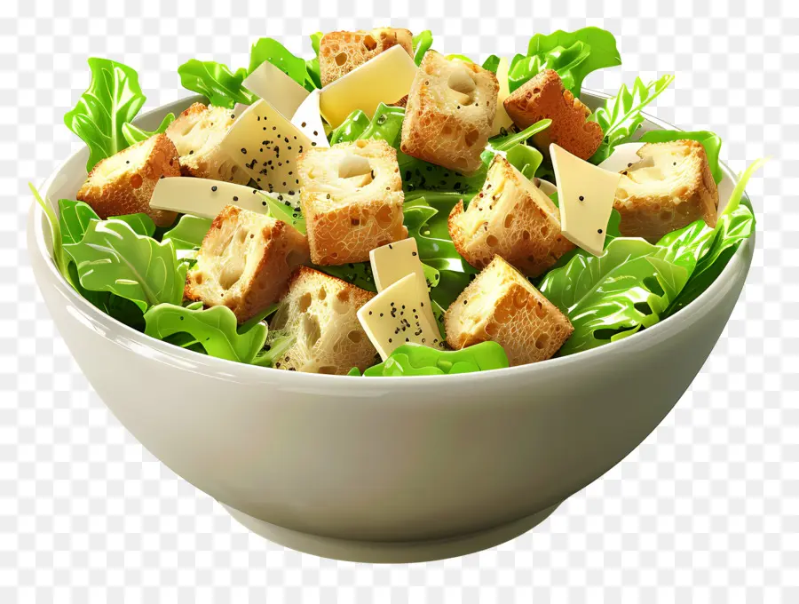 Salade César，Salade De Croûtons PNG