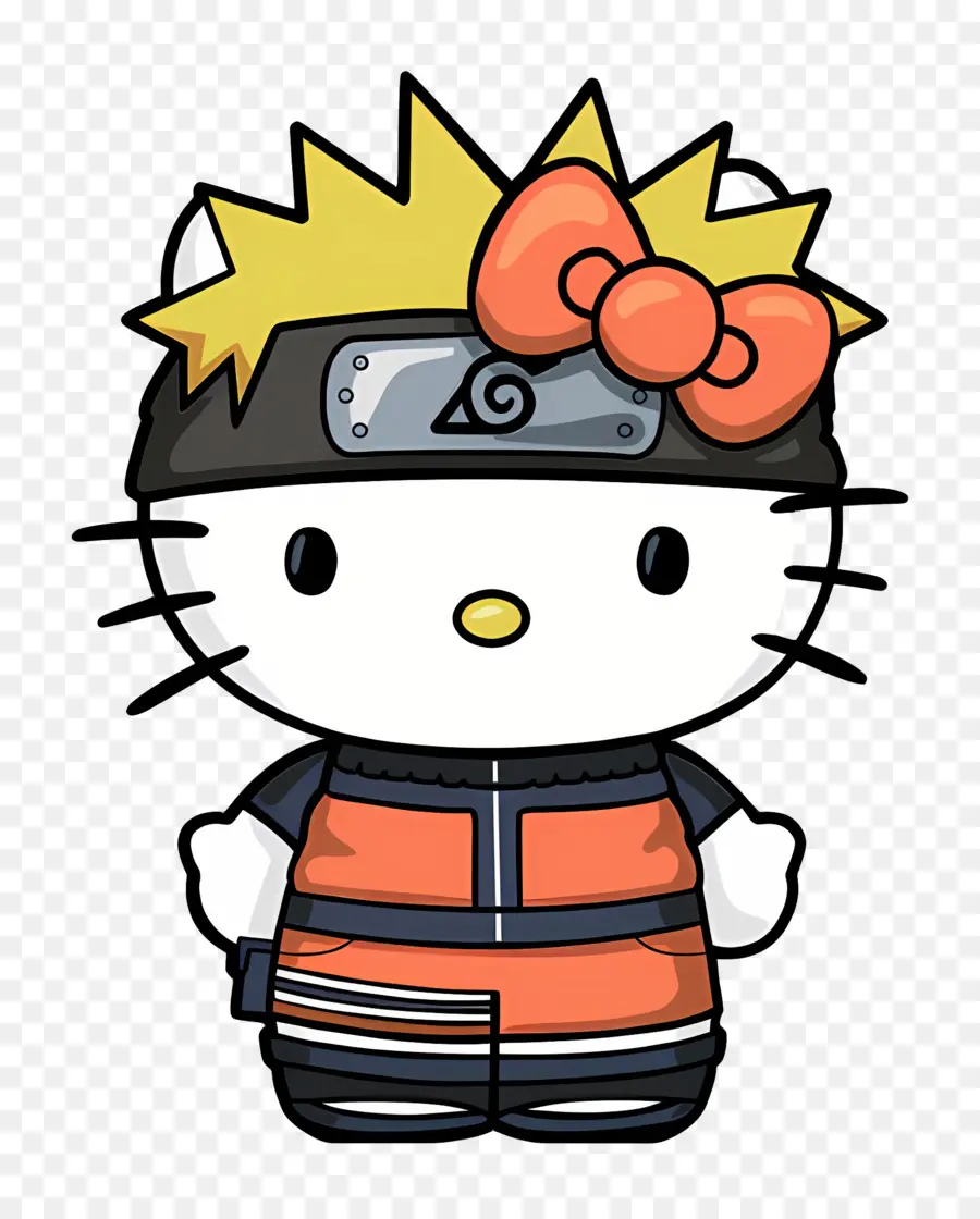 Bonjour Kitty，Hello Kitty En Tenue De Ninja PNG