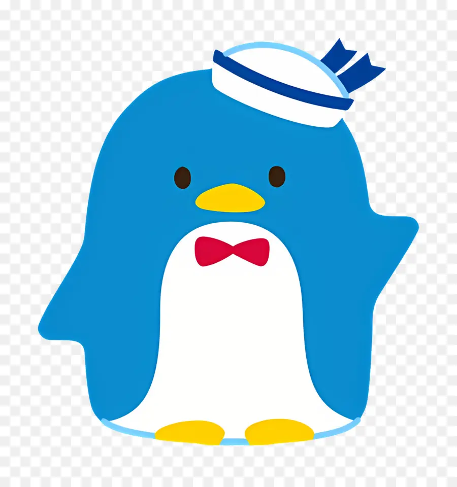 Tuxedosam，Pingouin Bleu Avec Chapeau De Marin PNG