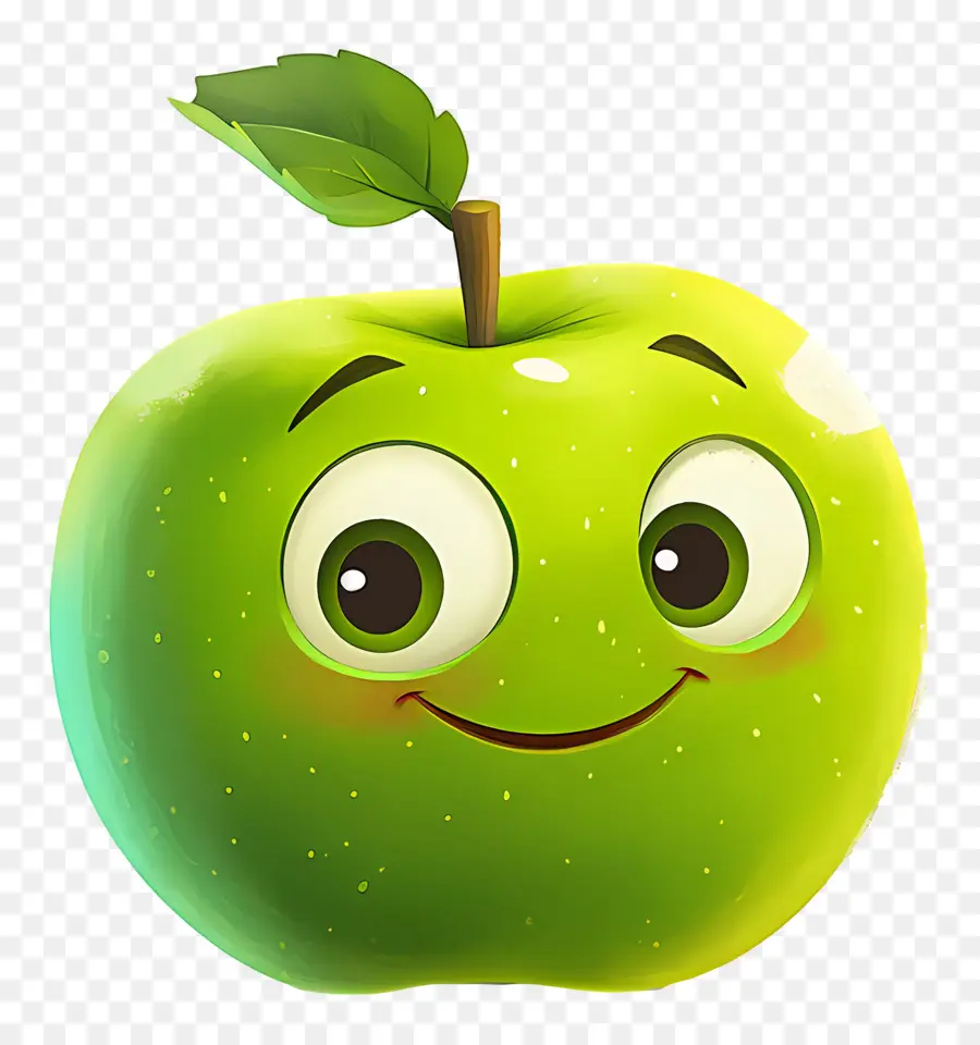 Pomme Verte，Dessin Animé Pomme Verte PNG