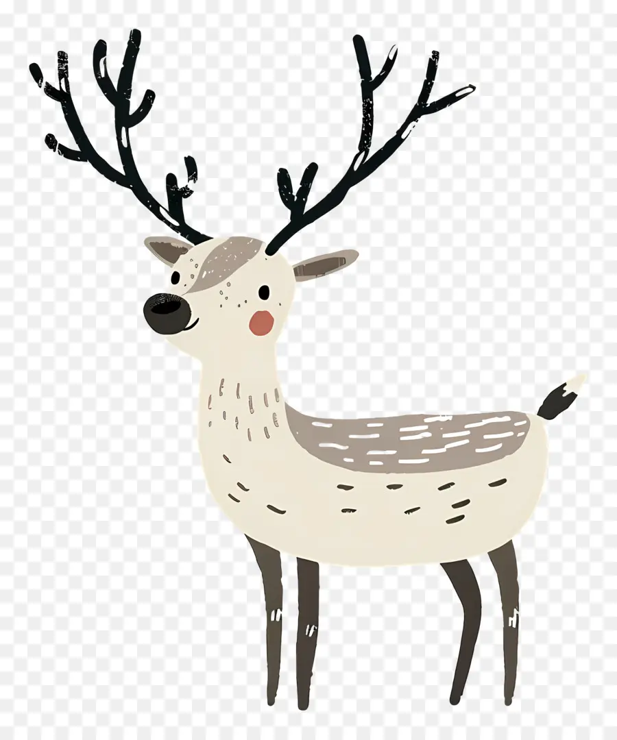 Cerf De Noël，Cerf De Dessin Animé PNG