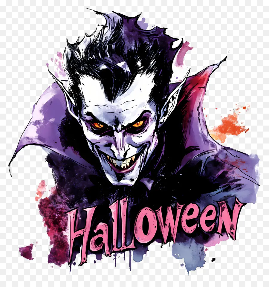 Halloween，Illustration De Vampire PNG