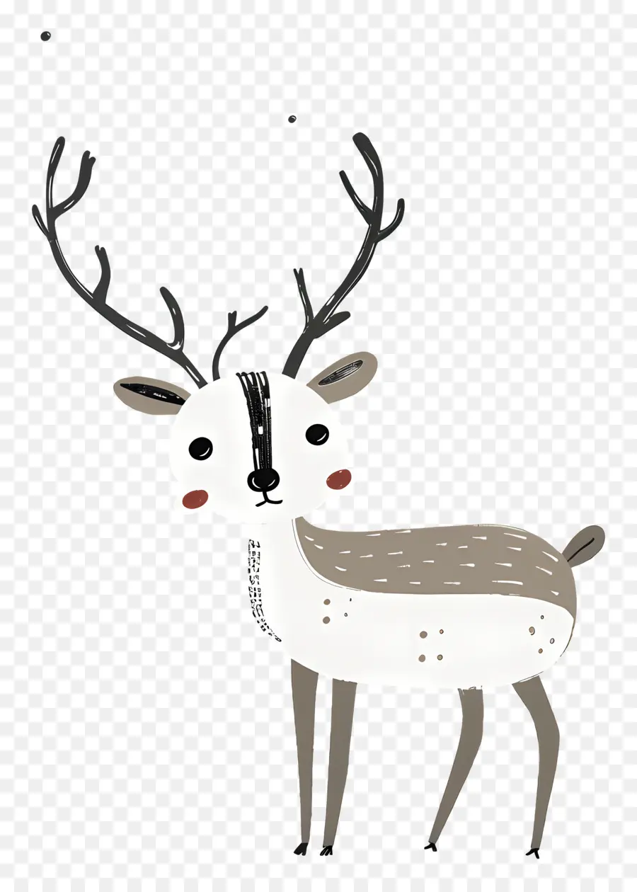 Cerf De Noël，Cerf De Dessin Animé PNG