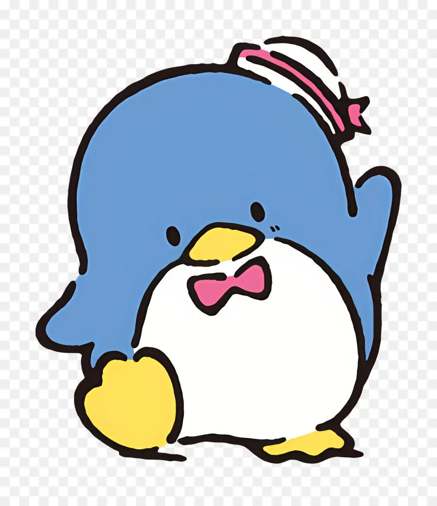 Tuxedosam，Pingouin Bleu Avec Noeud Papillon PNG