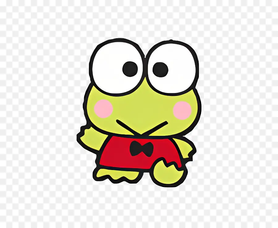 Keroppi，Grenouille Verte En Chemise Rouge PNG