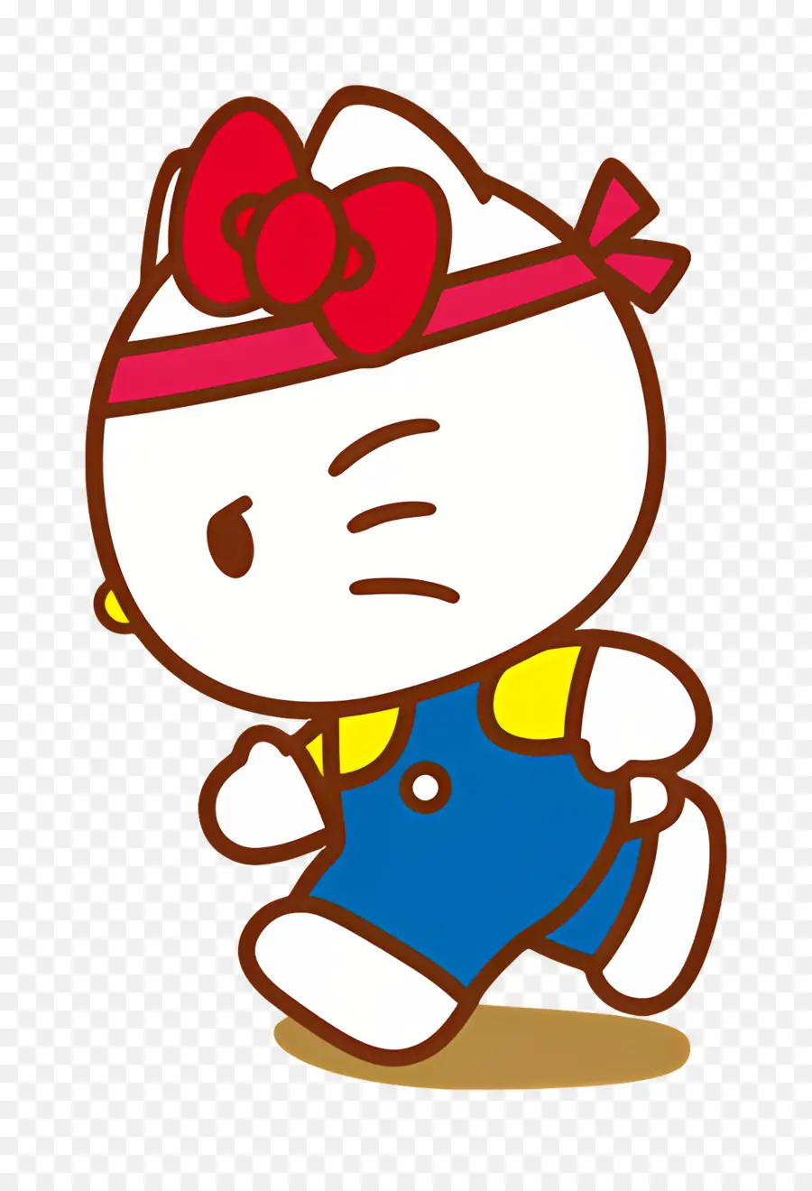 Bonjour Kitty，Hello Kitty Qui Court PNG