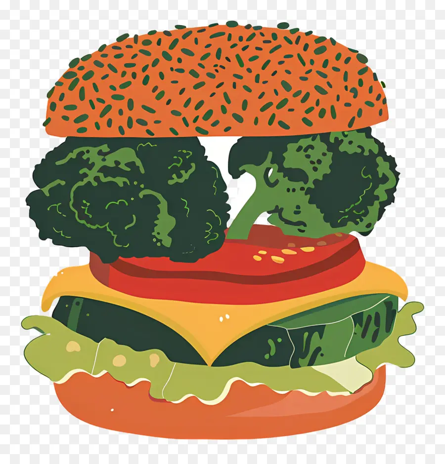 Burger Végétarien，Hamburger PNG