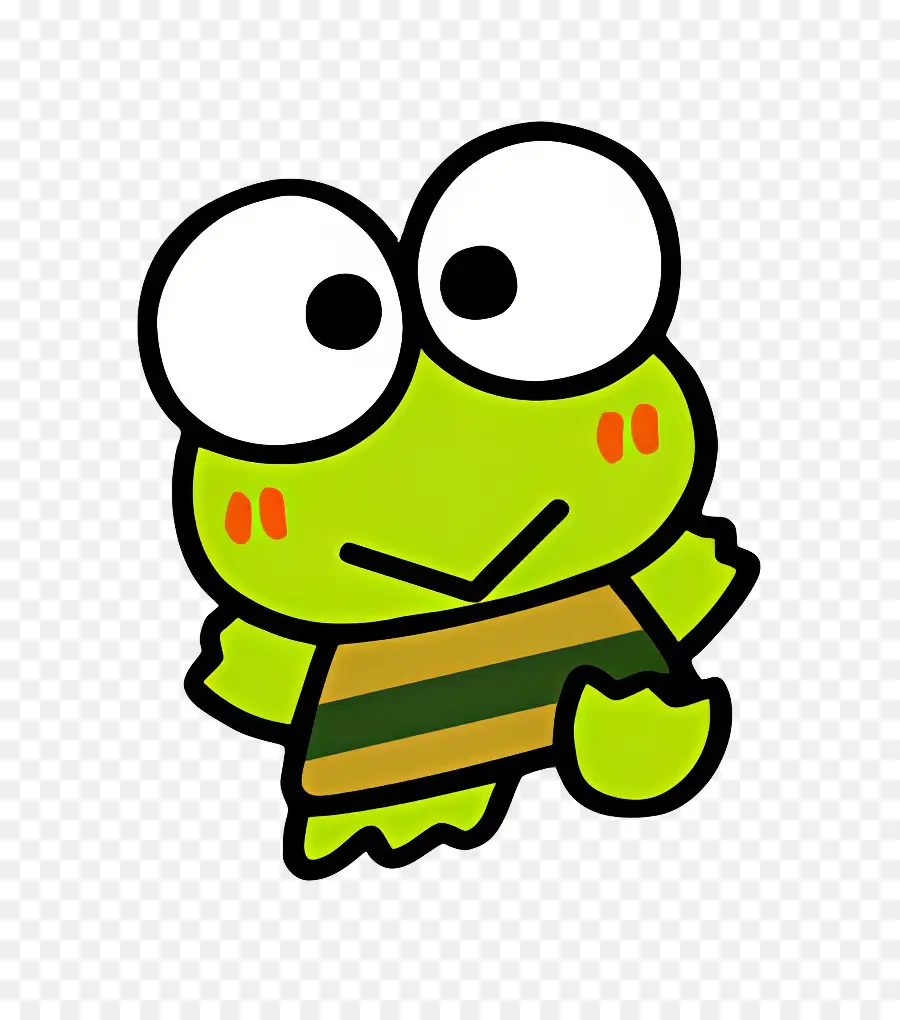 Keroppi，Grenouille Verte En Chemise Rouge PNG