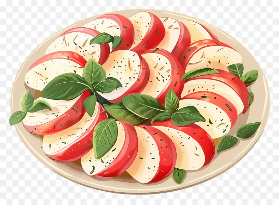 Salade Caprese，Plaque PNG