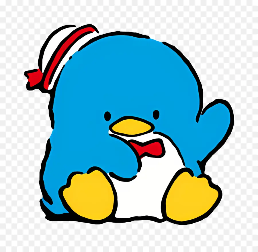 Tuxedosam，Pingouin Bleu Avec Noeud Papillon PNG