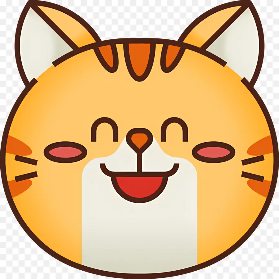 Chat Emoji，Chat Heureux PNG