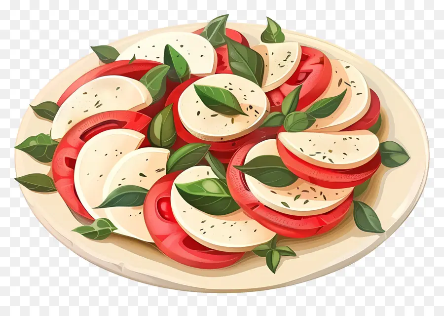 Salade Caprese，Plaque PNG