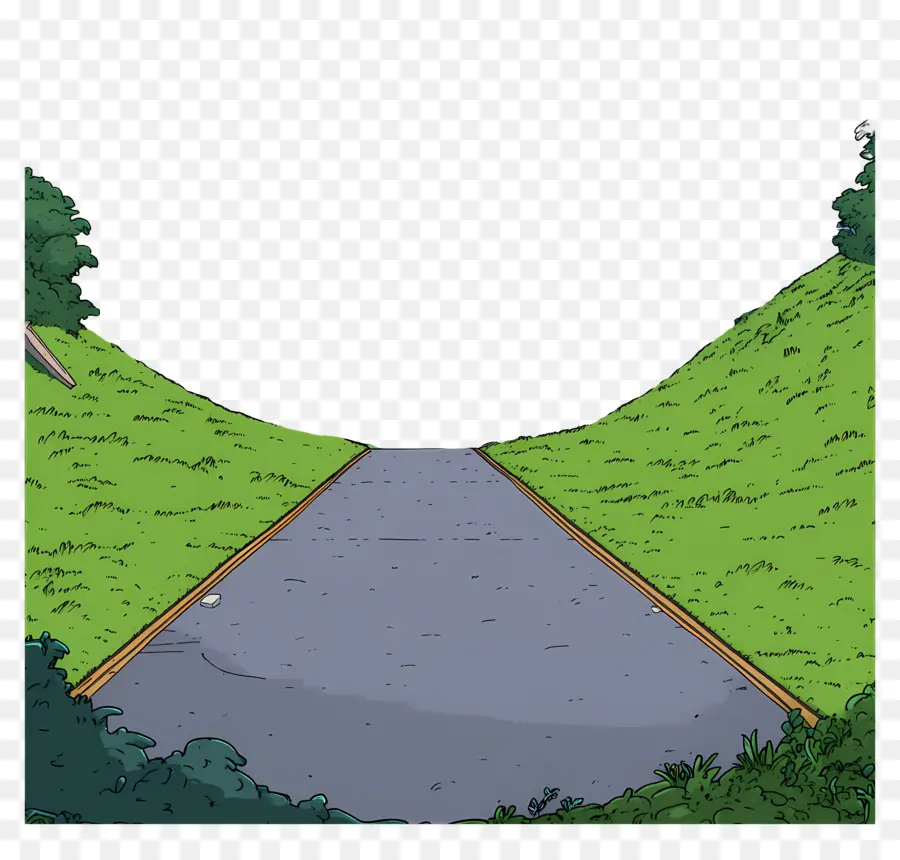 Route De Dessin Animé，Sentier Panoramique PNG