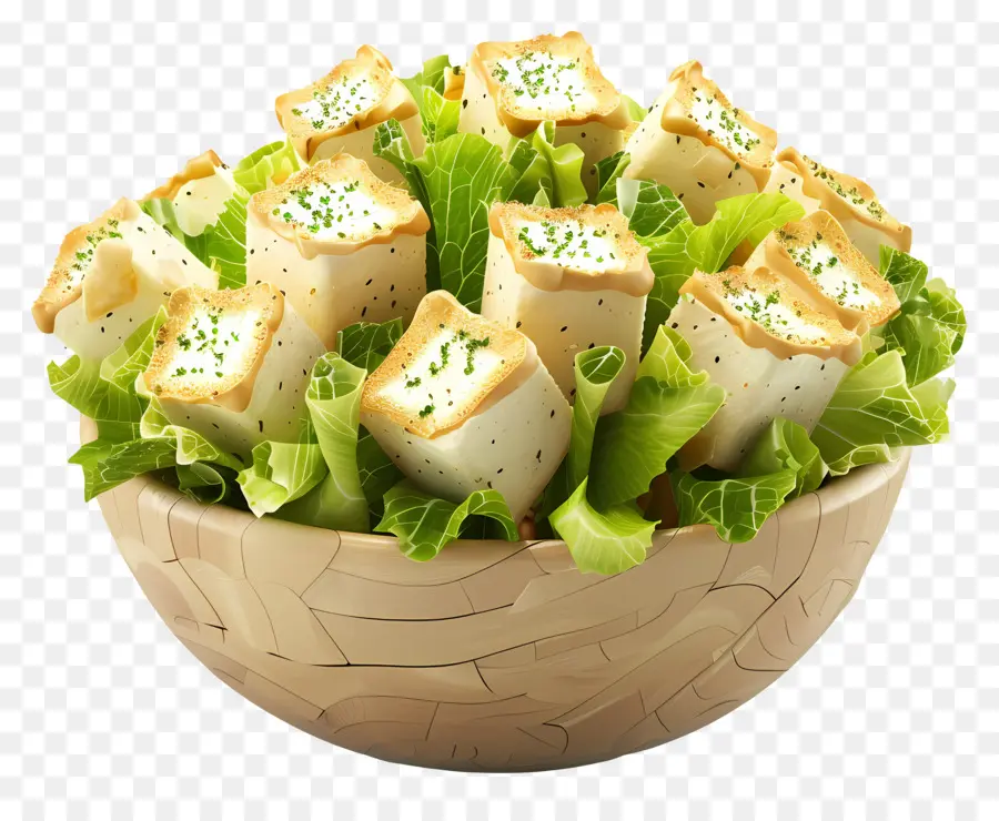 Salade César，Salade Aux Petits Pains Au Fromage PNG