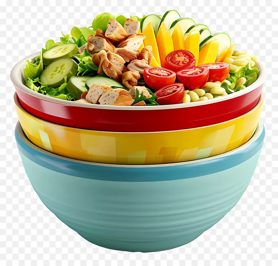 Salade Cobb，Saladiers Empilés PNG