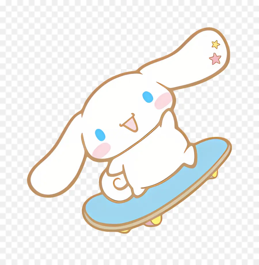 Cannelle，Lapin Sur Skateboard PNG