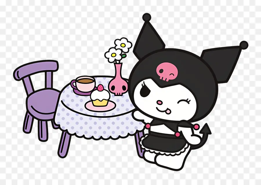 Kuromi，Kuromi à Table PNG