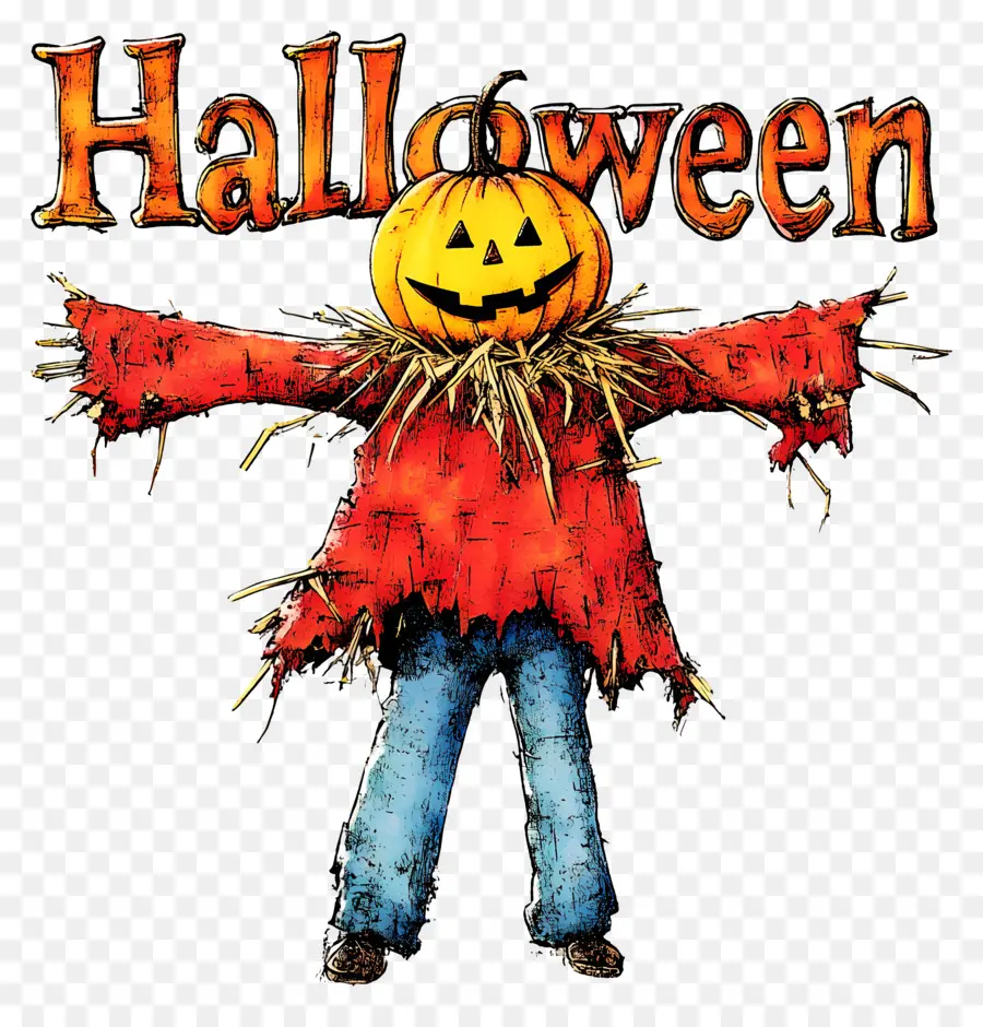 Halloween，Épouvantail D'halloween PNG