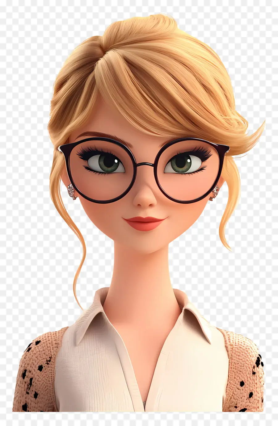 Taylor Swift，Femme De Dessin Animé Avec Des Lunettes PNG