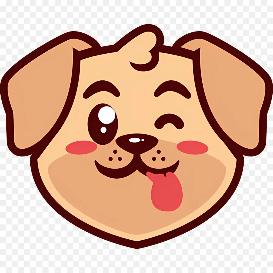 Emoji De Chien，Chien Qui Rit PNG