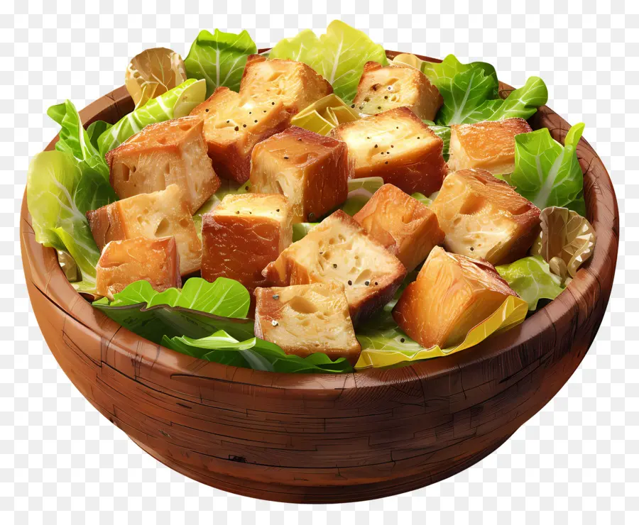 Salade César，Salade De Tofu PNG