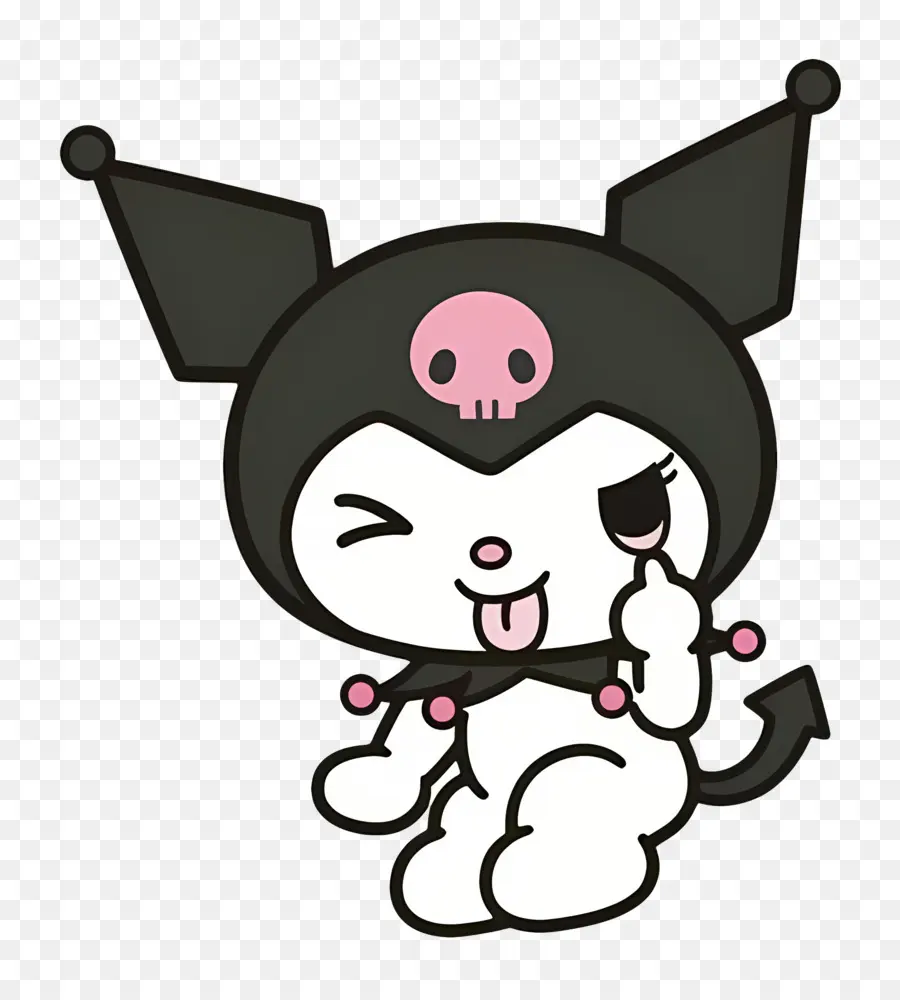 Kuromi，Personnage De Dessin Animé Au Look Espiègle PNG