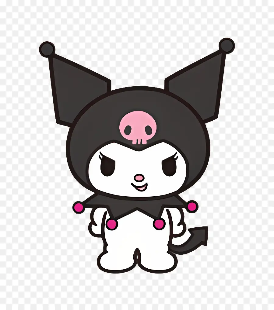 Kuromi，Personnage De Dessin Animé Au Look Espiègle PNG